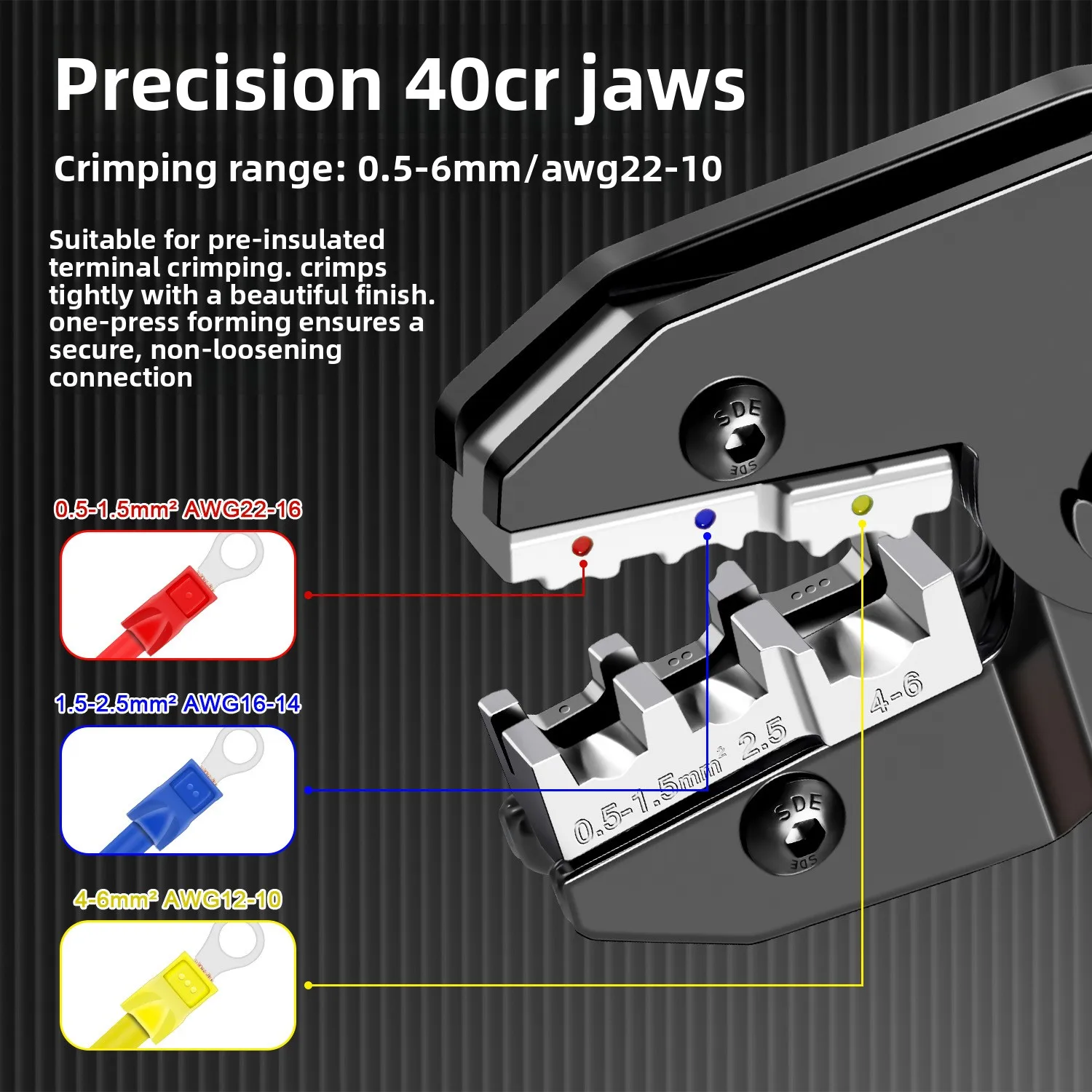 RV/SV Circular Fork Cold Pressed Pre-Insulated Terminal HS-30J Ratchet Crimping Pliers terminal block crimp