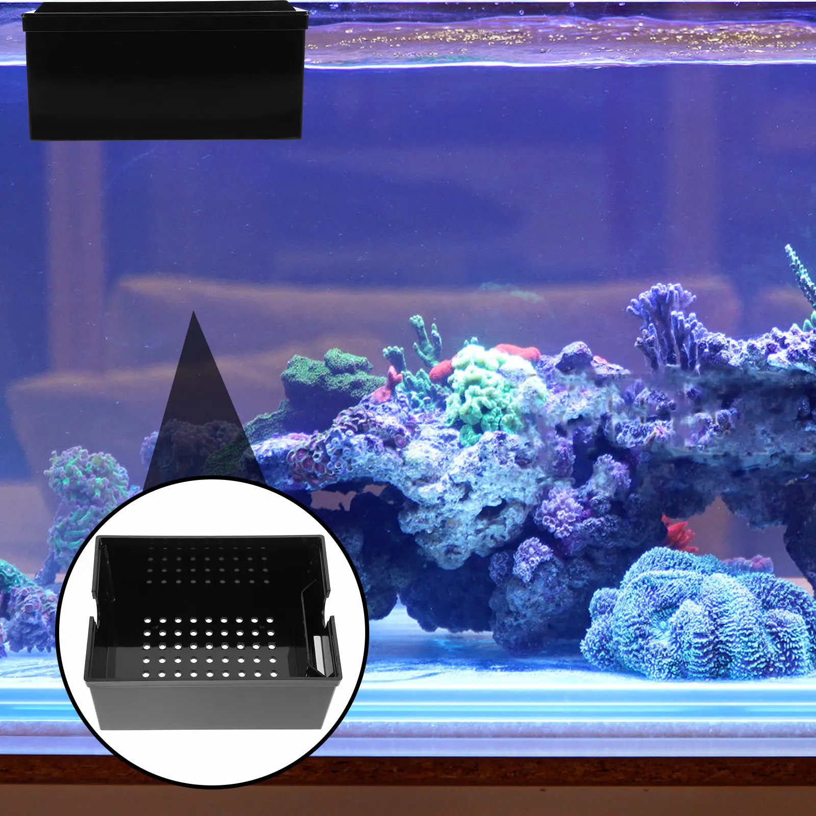 Aquarium Filter Box – Reusable Plastic Fish Tank Filter Case, Compact & Wear-Resistant for Home Use