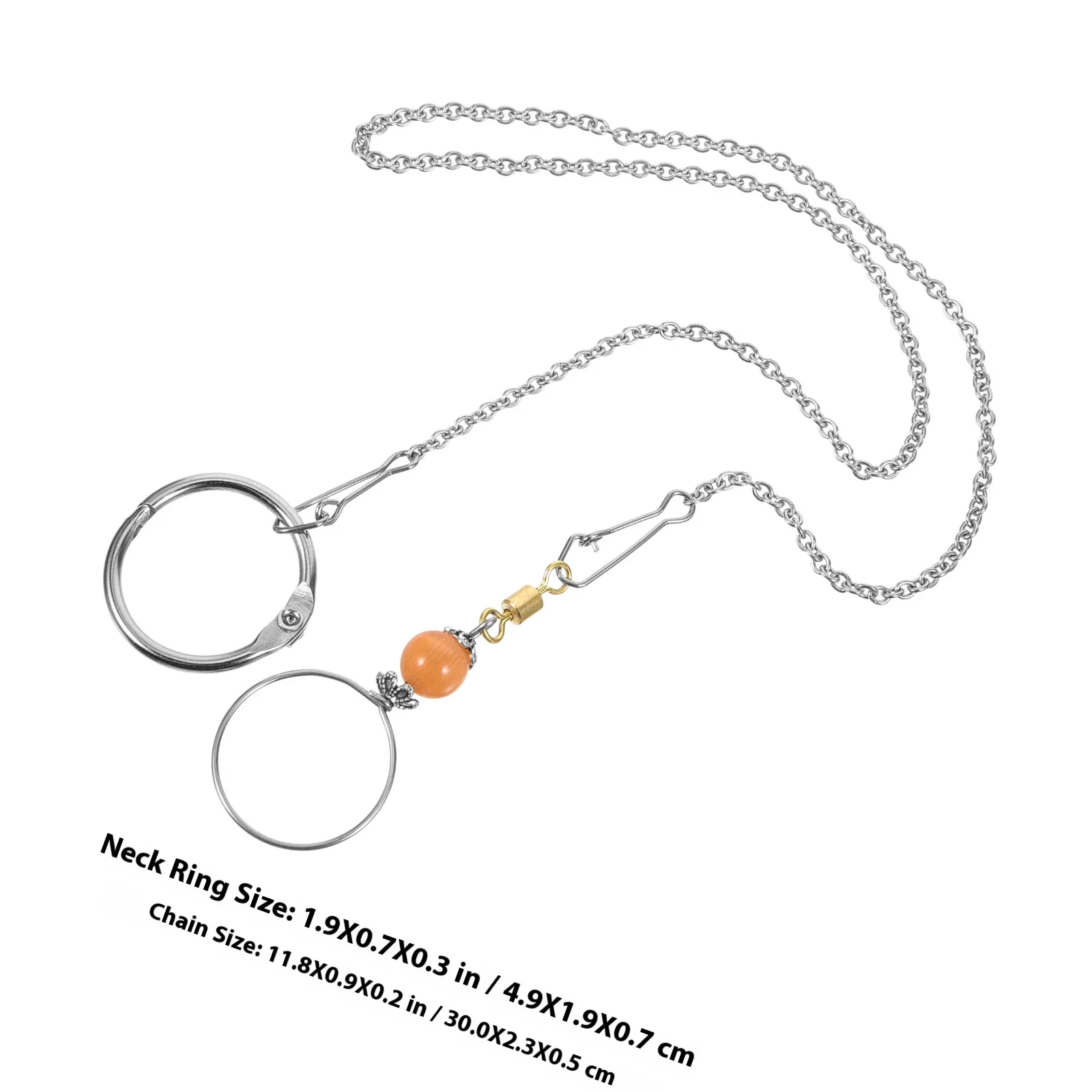 1 مجموعة 1 مجموعة الطيور طوق الرقبة الفولاذ المقاوم للصدأ الببغاء تسخير سلسلة للتدريب تحلق الحيوانات الأليفة الطيور المقود ملحق الببغاء الجر