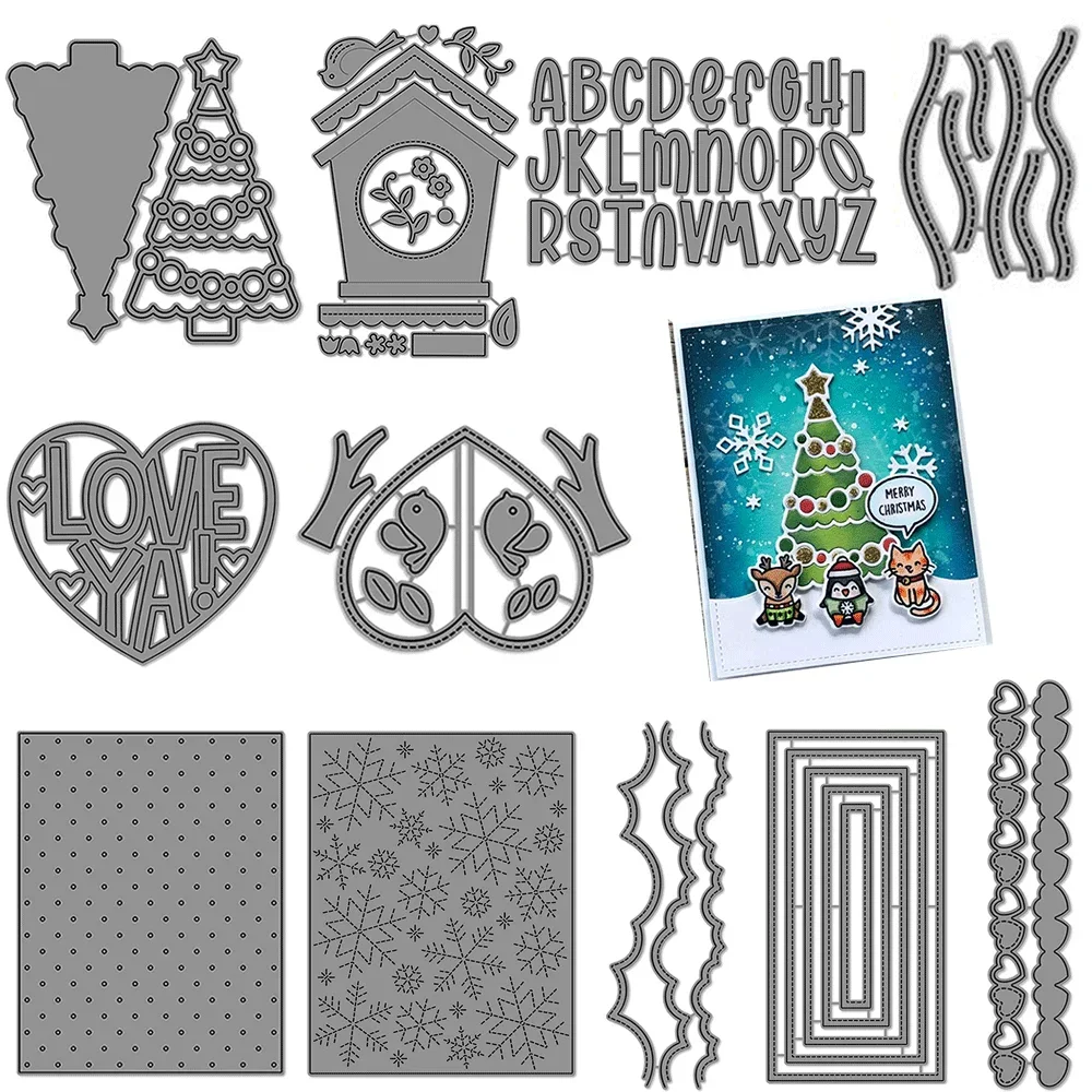 Weihnachtsbaum Metall Stanzformen Prägung gestanzt für DIY Hochzeit Valentinstag Kartenherstellung Scrapbooking Bastelzubehör