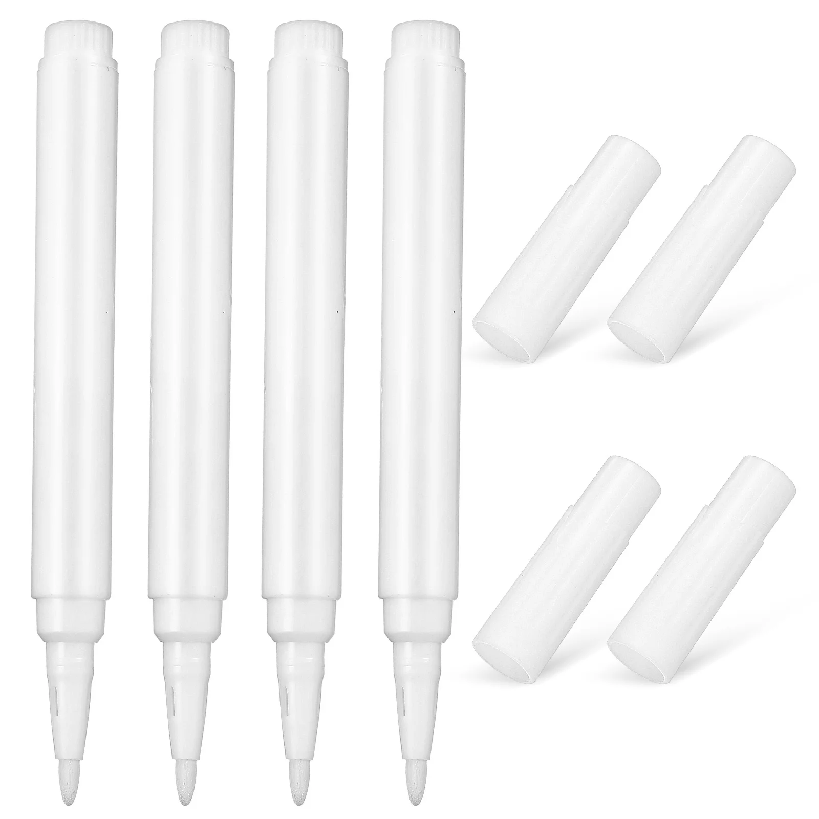

4Pcs White Liquid Chalk Markers Erasable Pens for Car Windows Glass Blackboard Mirrors Fine Tip Easy Removal White Chalk Markers