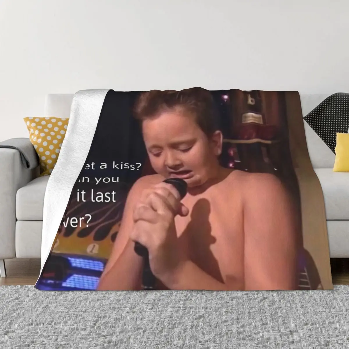 Gibby Singing ICarly Meme Knitted Blankets Flannel Ultra-Soft Throw Blanket for Home Couch Bedspread