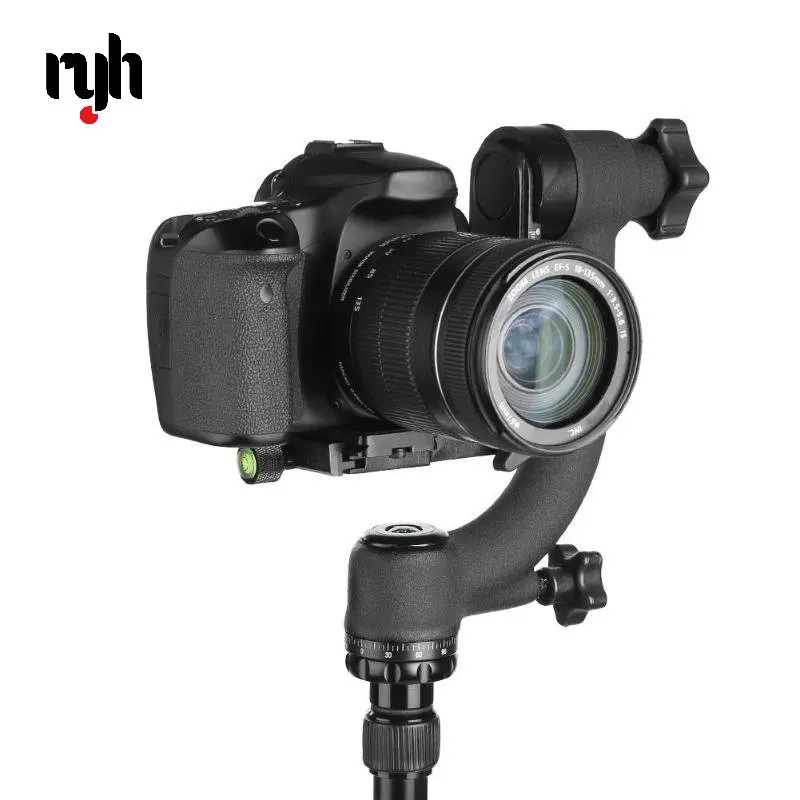 

Tripod Head Aluminum Alloy 360 Degree Panoramic Gimbal Tripod Head with 1/4'' Standard Quick Release Plate