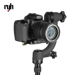 Tripod Head Aluminum Alloy 360 Degree Panoramic Gimbal Tripod Head with 1/4'' Standard Quick Release Plate