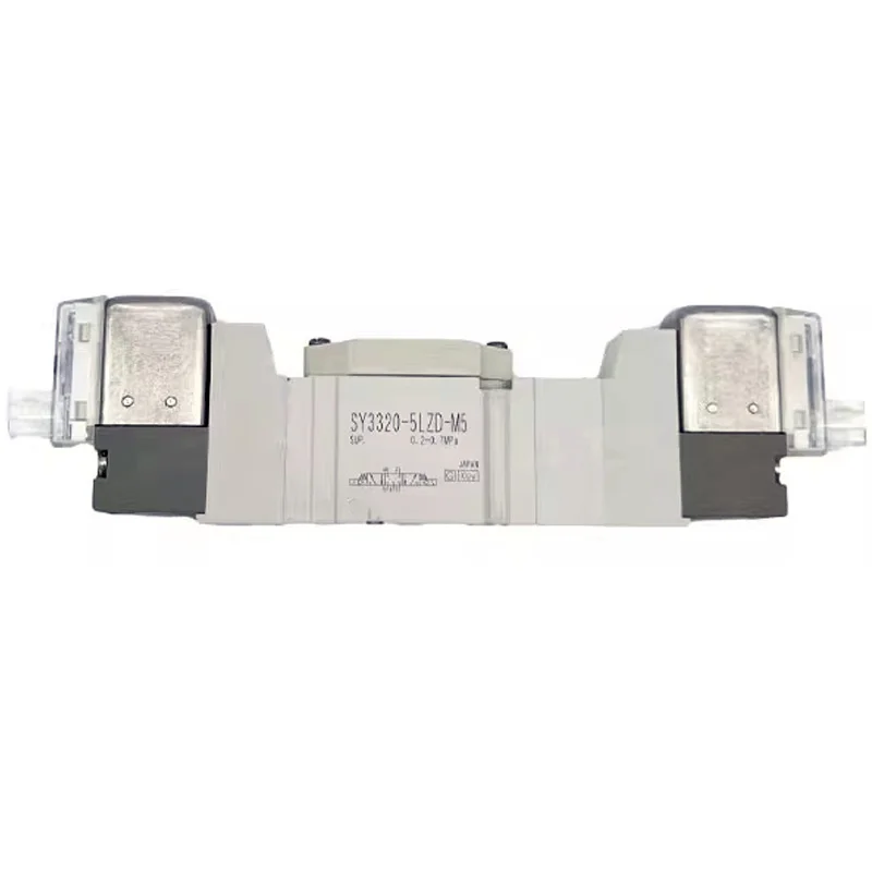 SMC  High Quality 5 Port 2 Solenoid Valve SY3220 SY5220 SY7220-4LZD/5LZD/6LZD Normal Close Internal Pilot Automation Valve