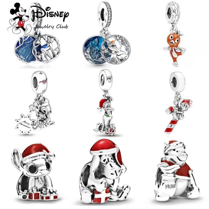 New bead Christmas stitching Mickey Mouse cartoon beads suitable for original 925 sterling silver bracelets, necklaces, jewelry