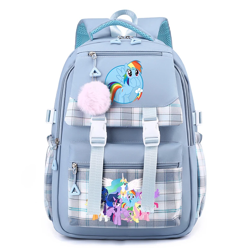 My Little Ponys Kids Anime Cute Backpack Children Cartoon Book Bag Girl Fashion Print Schoolbag Student Casual New Knapsack Gift