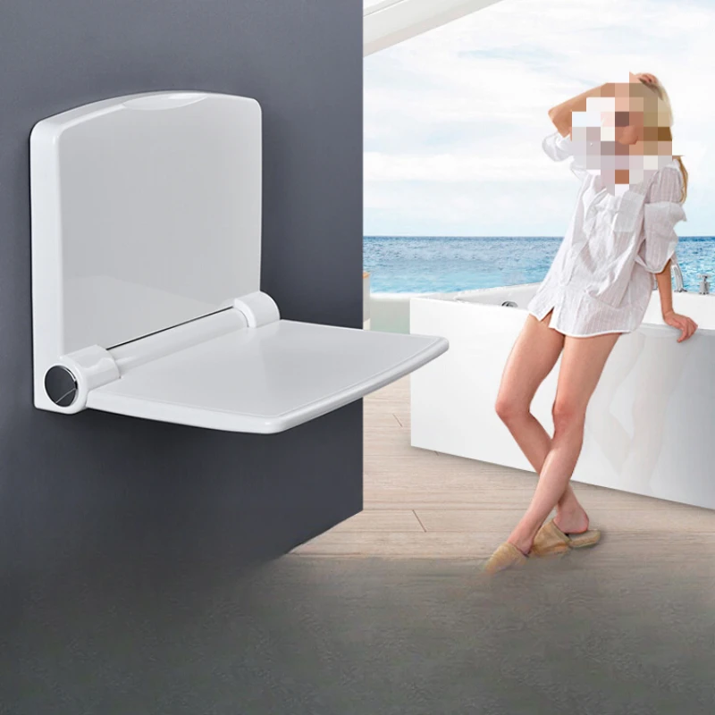 Chair shower room bath porch bath sitting stool non-slip wall seat bathroom folding stool