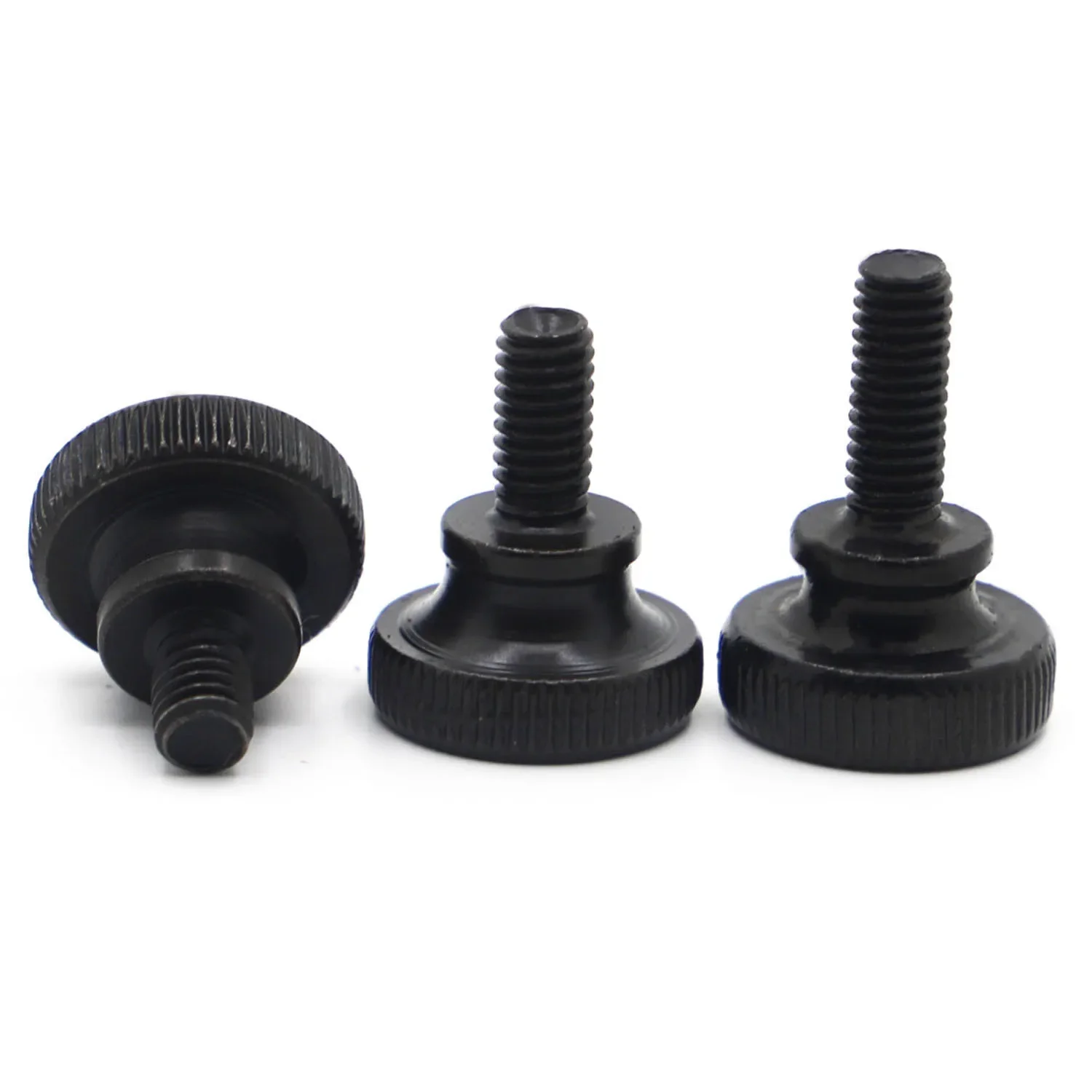 M3 M4 M5 M6 M8 M10 GB834 Black Steel Knurl High Step Head Hand Tighten Thumb Screw Curtain Wall Glass Lock Thumbscrew Adjust