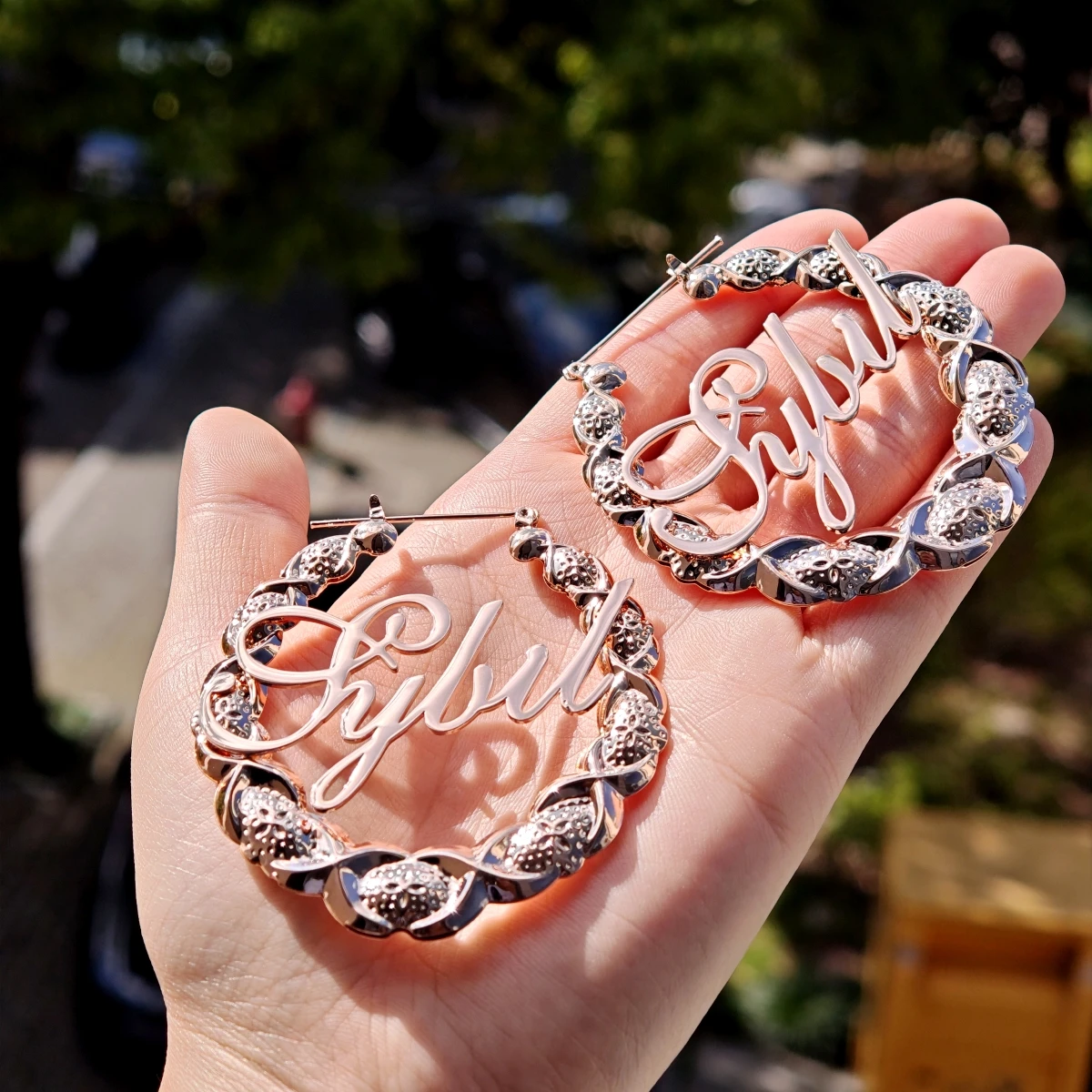 Customized Stainless Steel Jewelry Charming Ladies' Jewelry Custom Name Earrings Fashionable Earrings Banquet Party Accessories