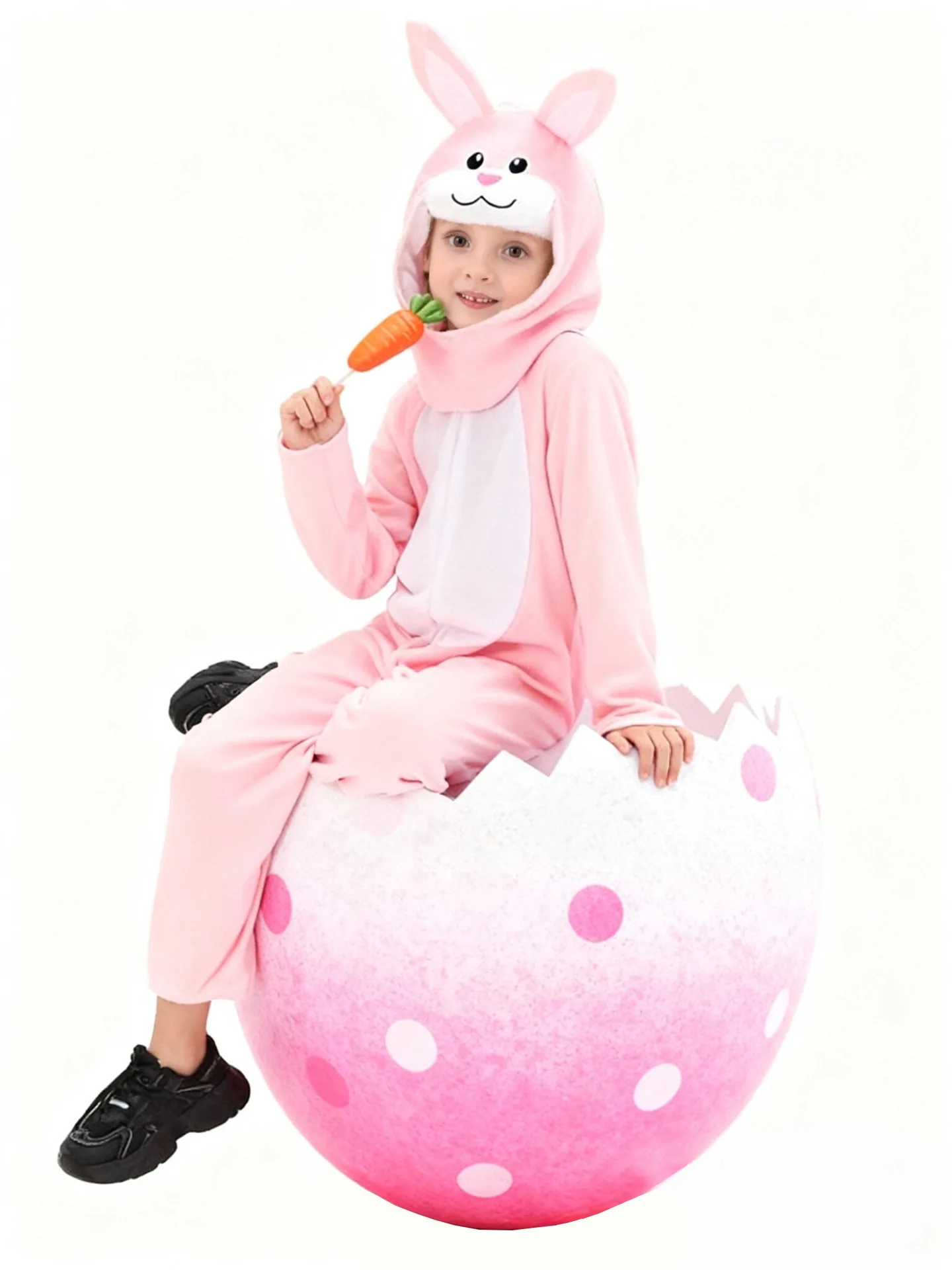 زي حيوان عيد الفصح أزياء أرنب أبيض للعب الأدوار التأثيرية لأداء مرحلة رياض الأطفال في الهالوين