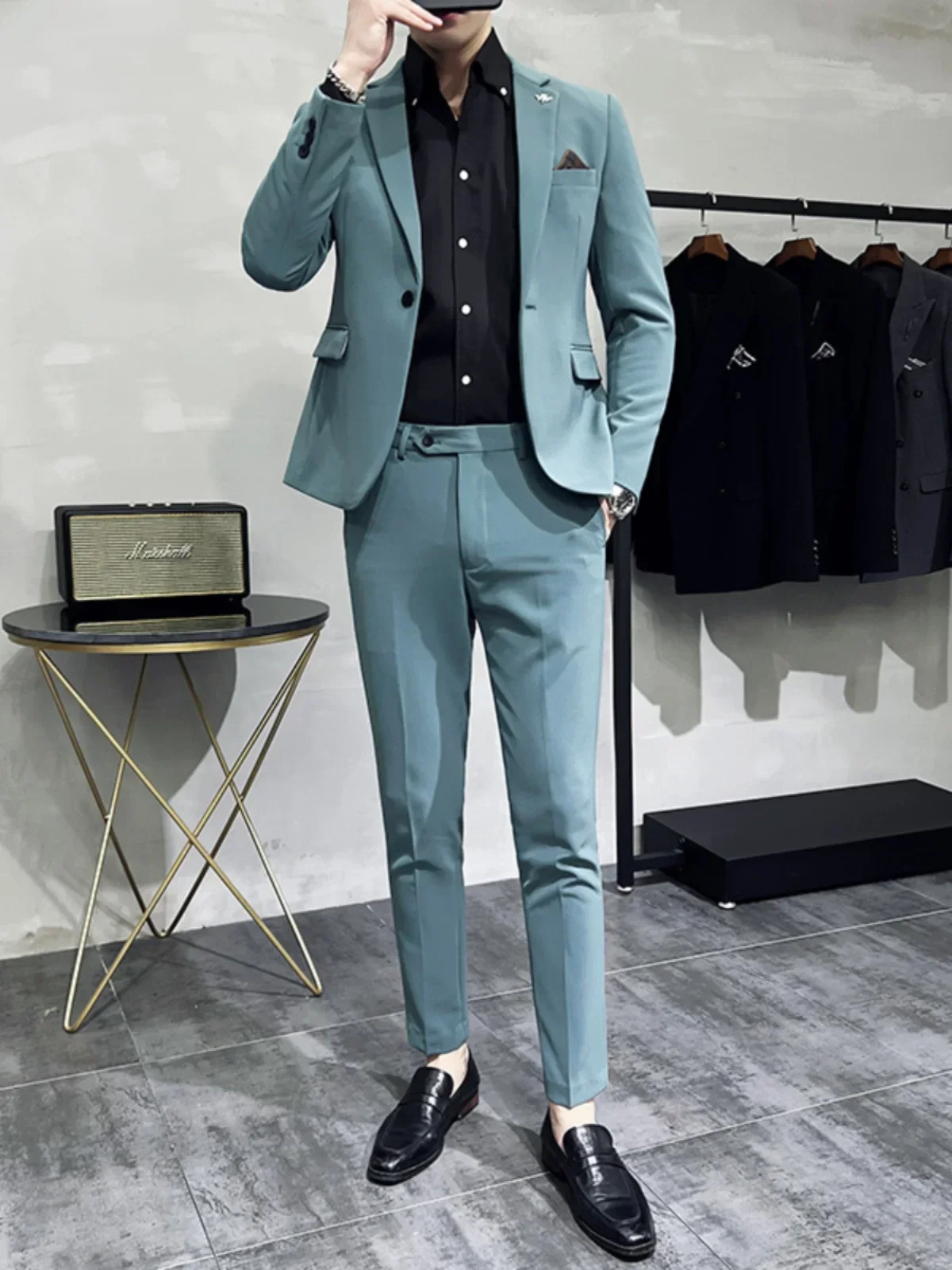 10021 Summer Thin Business Casual Men's Formal Three-piece Korean Style Slim Suit