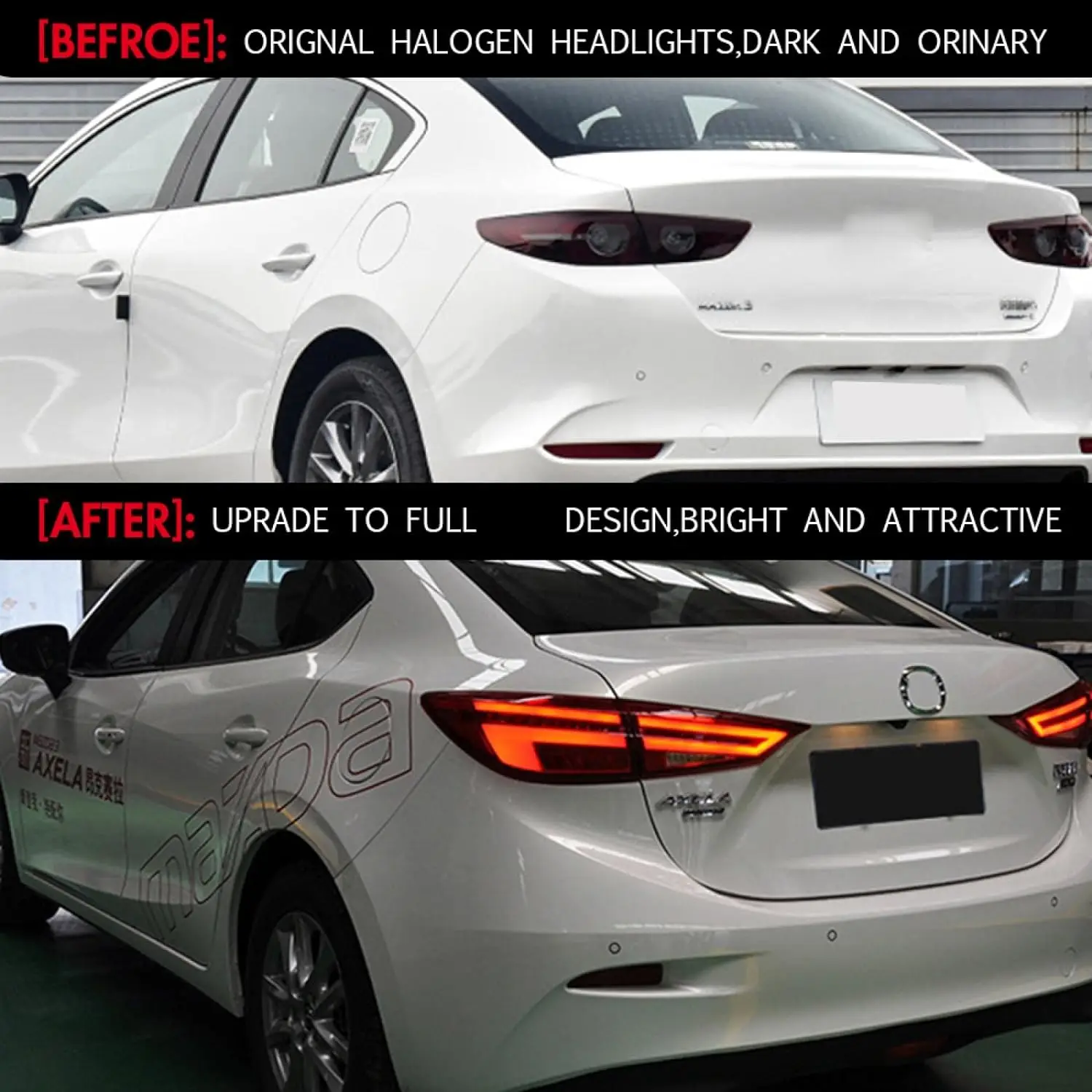 taillights For Mazda 3 Axela 2014-2018 Tail Lights Taillights Assembly Rear Lamps Start-up Animation