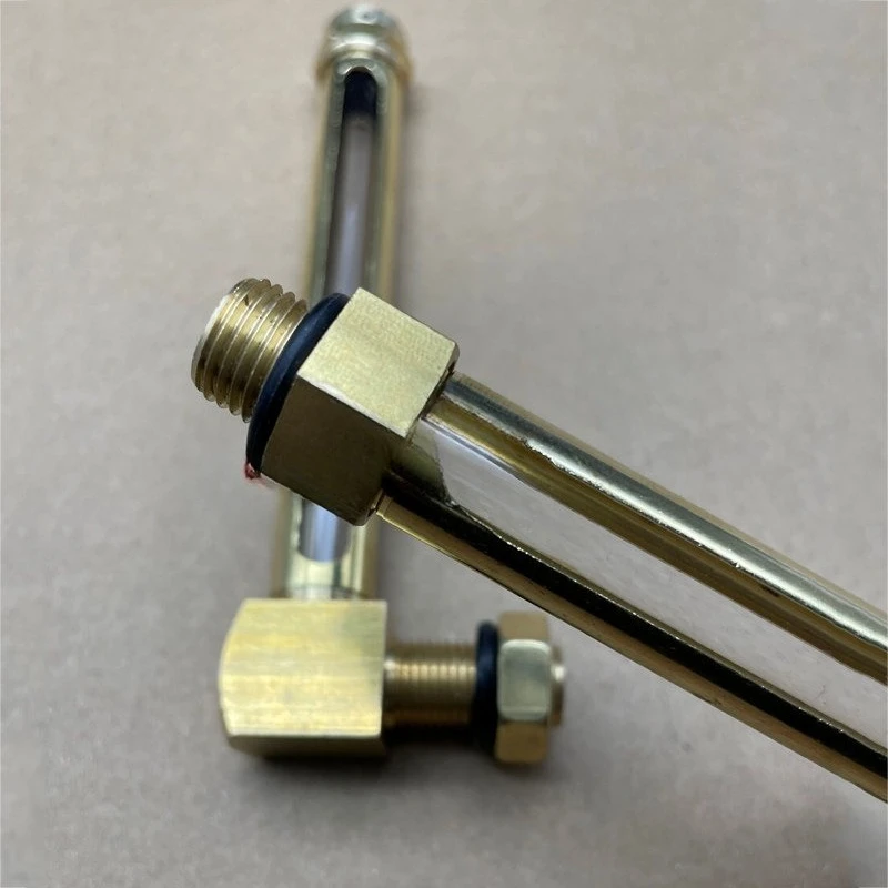 Copper tube oil standard L type liquid level gauge Glass tube liquid level indicator M16 straight tube liquid level gauge