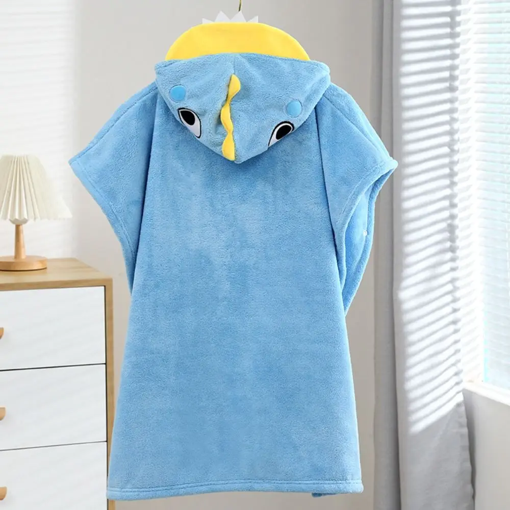 Multifunctionele cartoon babybadhanddoek, sneldrogend met hoed, cartoon mantelhanddoek, zachte absorberende babybadjas, slaapwikkel