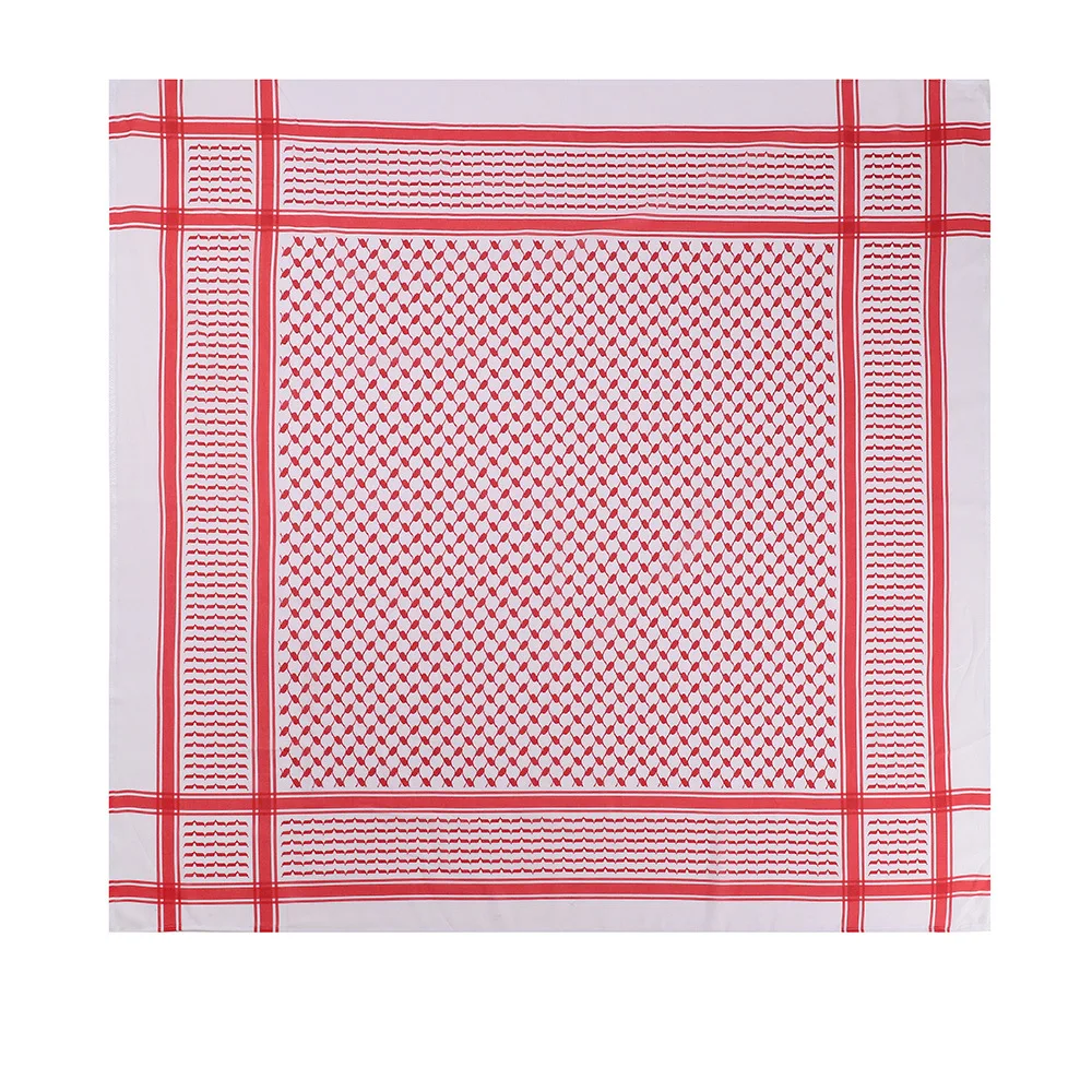 2026 New Arab Plain Hijab Scarf Thin Breathable Turban Keffiyeh Middle East Man Square Scarf Bandana Headband Muslim Veil view 6