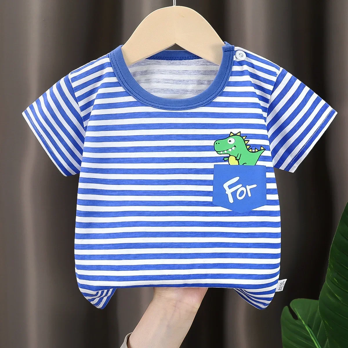 Cartoon Printed Toddler Tops Kids Baby Tees Clothes Summer Children Boy Girls Short Sleeve T-shirts