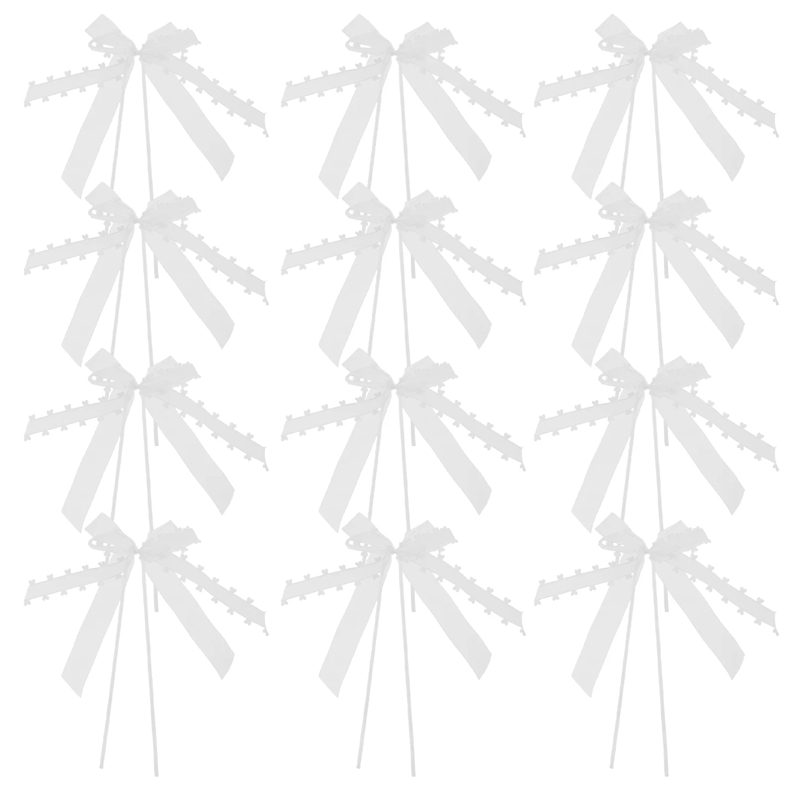 

20 Pcs Chiffon Lace Bow Snow Gauze Heart Ribbon Elegant Wedding Decor Craft Supplies Mini Bows Gift Wrapping Accessories