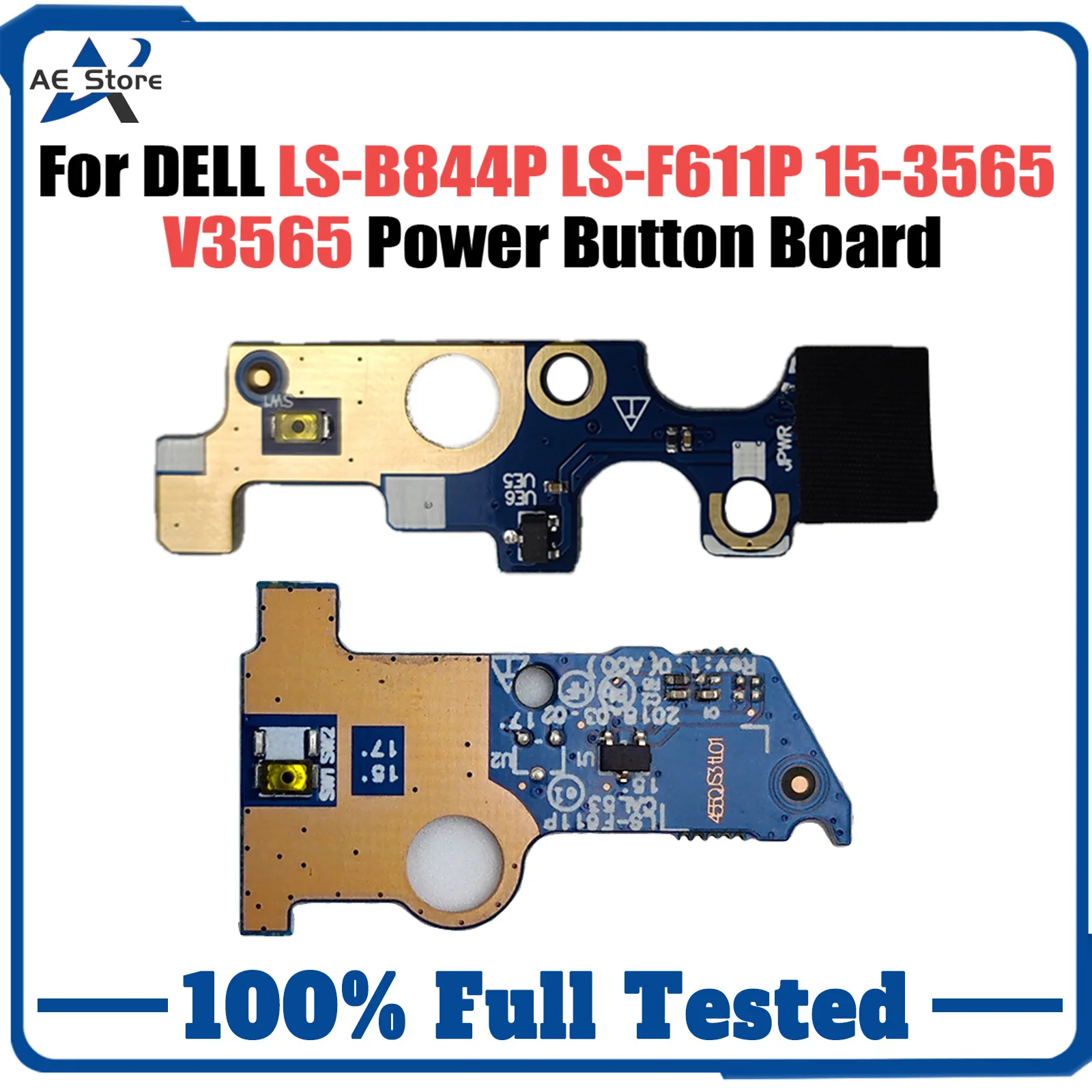 

For Dell Inspiron 5558 5455 5458 5559 5555 15-3565 V3565 G3 3579 3779 Power Button Board LS-B844P LS-F611P Fast Ship