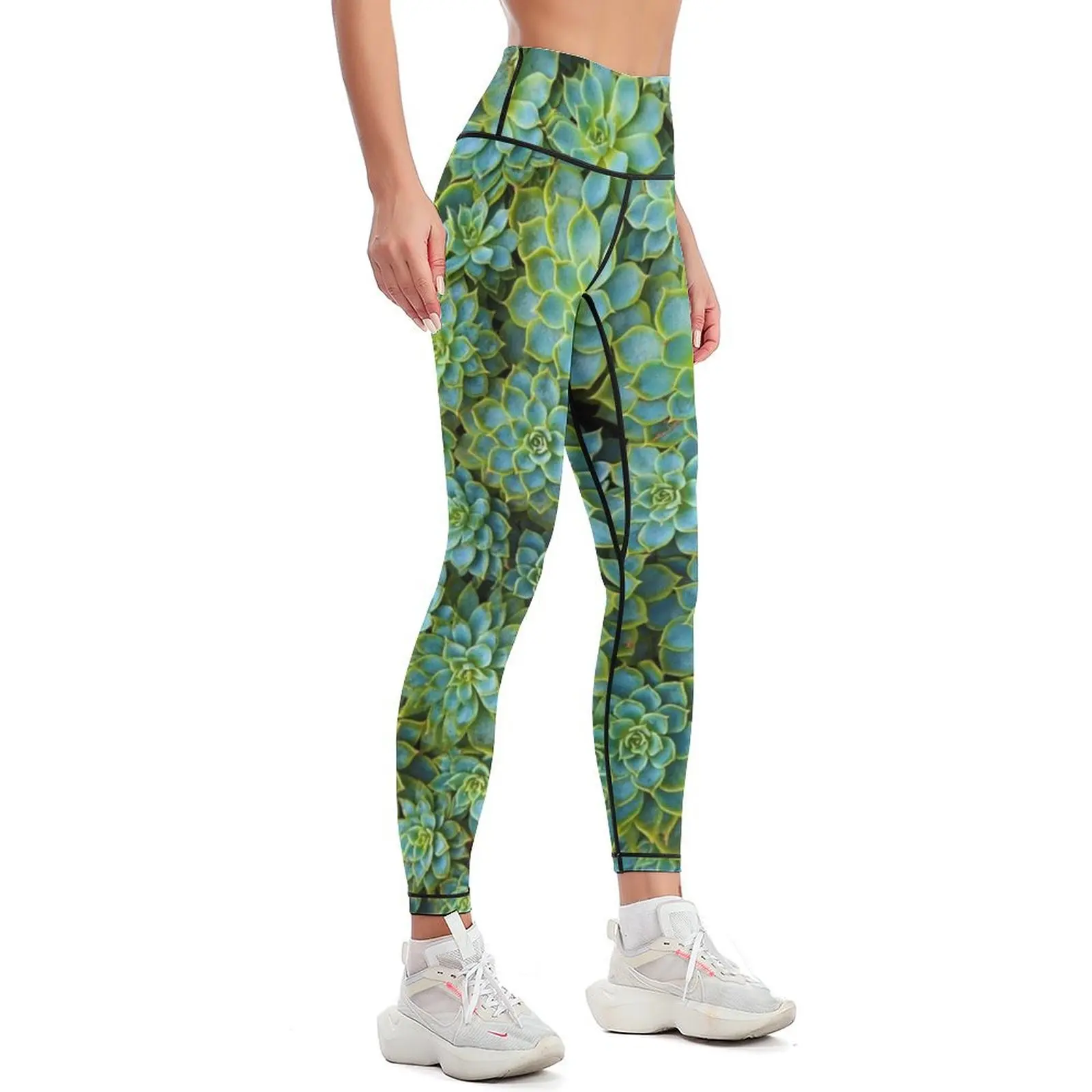 Green Succulent Leggings sporty woman gym legging pants raises butt Women's sports pants Women sportwear Womens Leggings