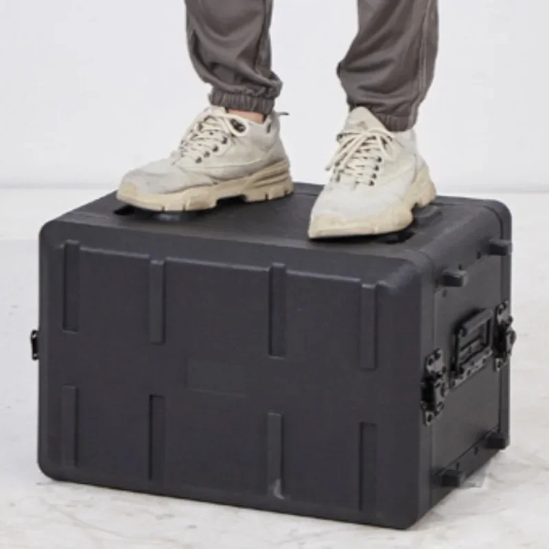

PE Plastic Power Amplifier Receiver Storage Tool Case Wireless Microphone Storage Safety Protection Tool Case Theater Stage Box