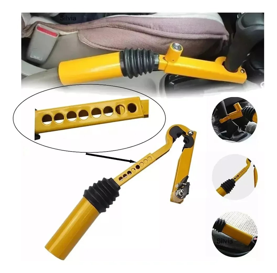 Handbrake to GearStick Lock Gear - Fits Manual and Automatic Cars, Anti-Theft Device for Truck Van SUV