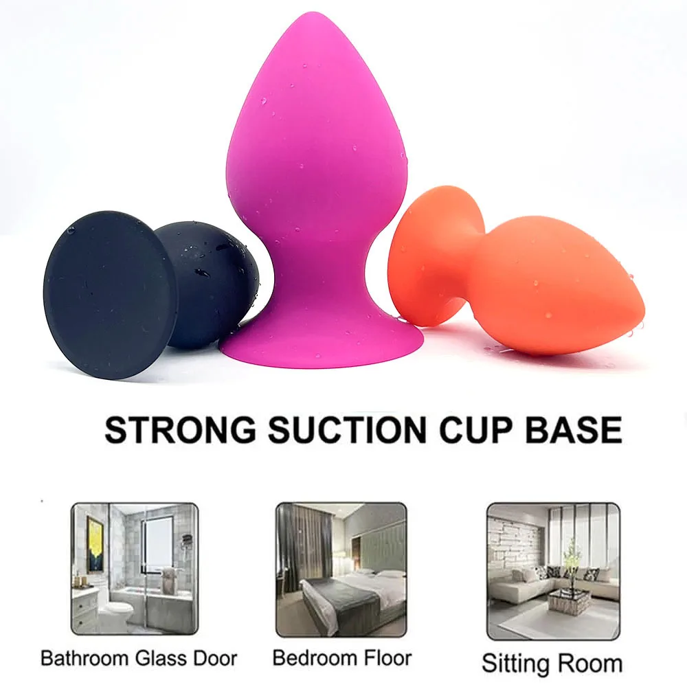 42-70mm Plug Anal Dilation Butt Plug For Men Prostate Massage Hard Silicone Anal Plug With Suction Cup Anal Sex Toys