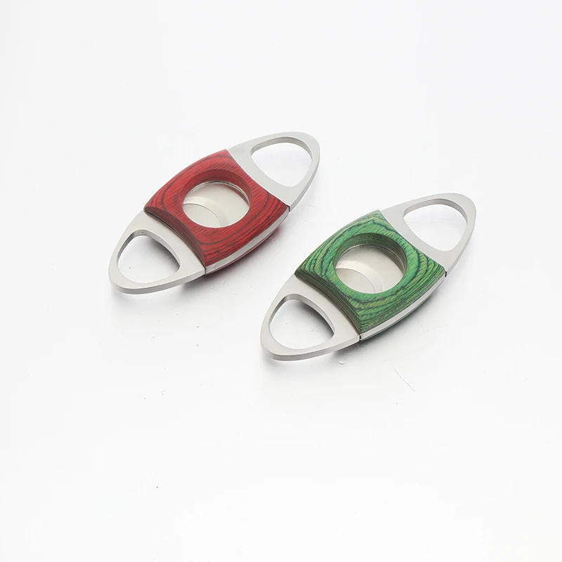 Wholesale Double Cut Round Head Scissors Sharp Blades Pocket Size Classic Comfortable Cigar Cutter