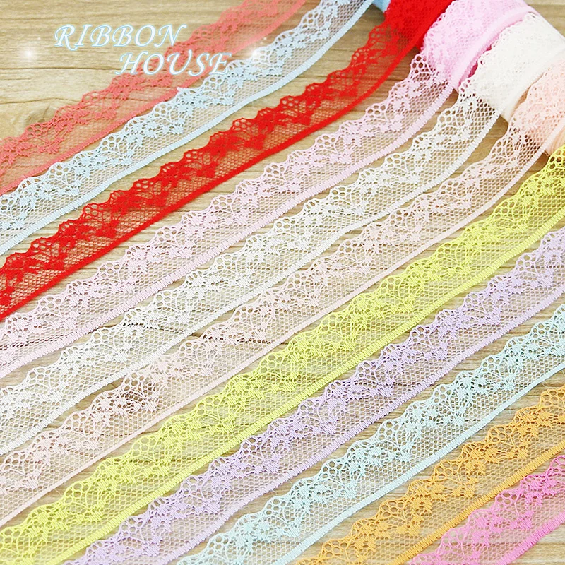 (10 Yards/roll) 20mm White And Black Lace Fabric Webbing Decoration Gift Packing Material Handmade DIY Laces