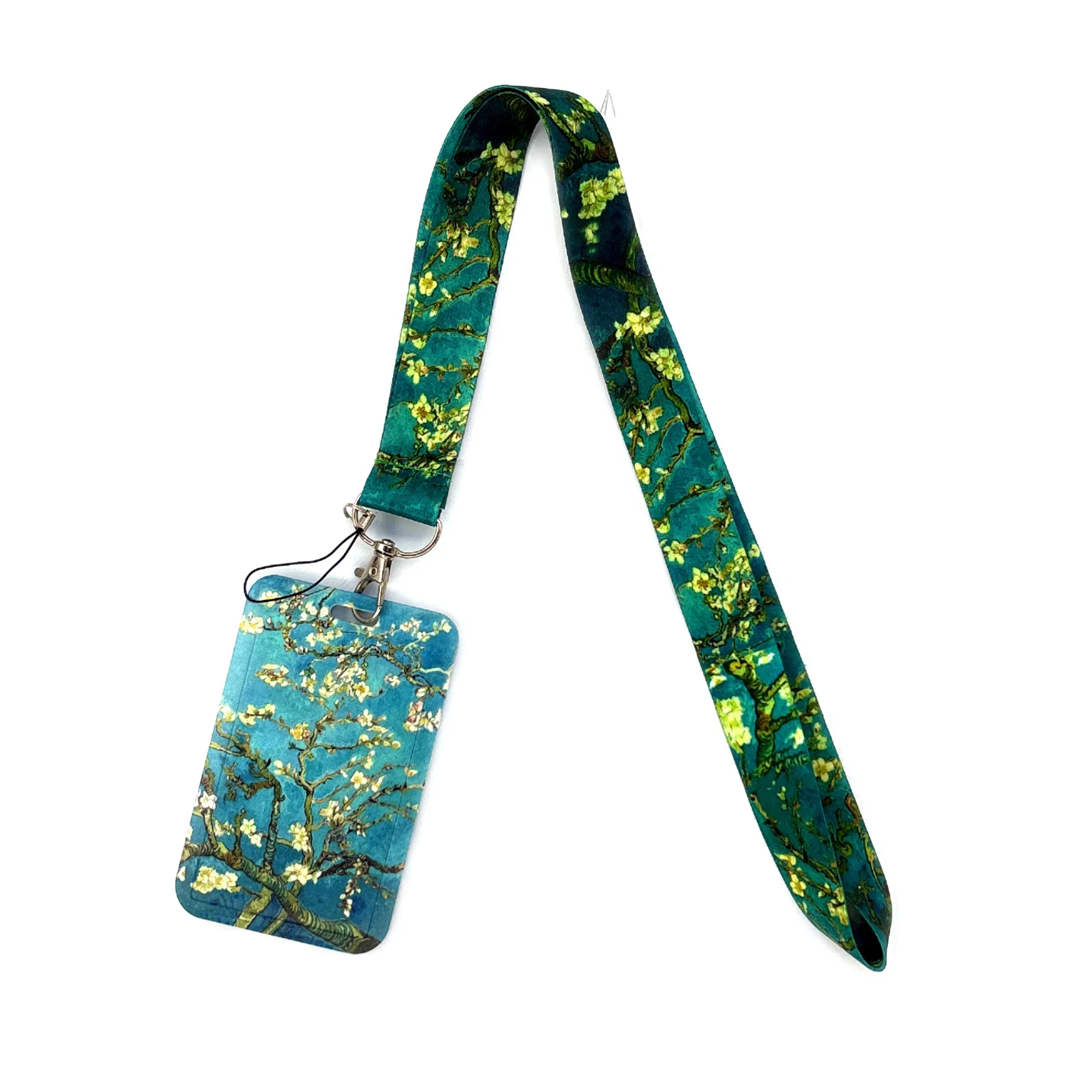 Soporte para insignia de nombre de la serie Van Gogh, cordón para tarjeta de visita, Correa colgante para el cuello, tarjetero de identificación para niño, funda para tarjeta de puerta, regalo pequeño