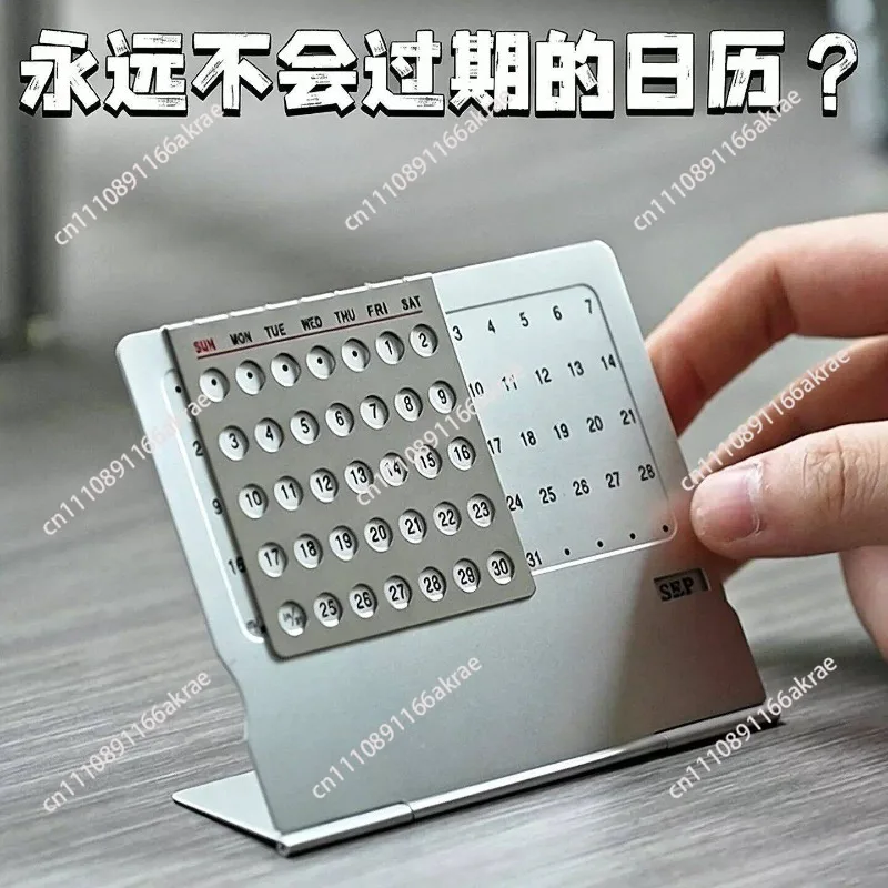 Calendar that never expires Desktop Slim Desk Calendar Reuse Unlimited Year Perpetual Calendar