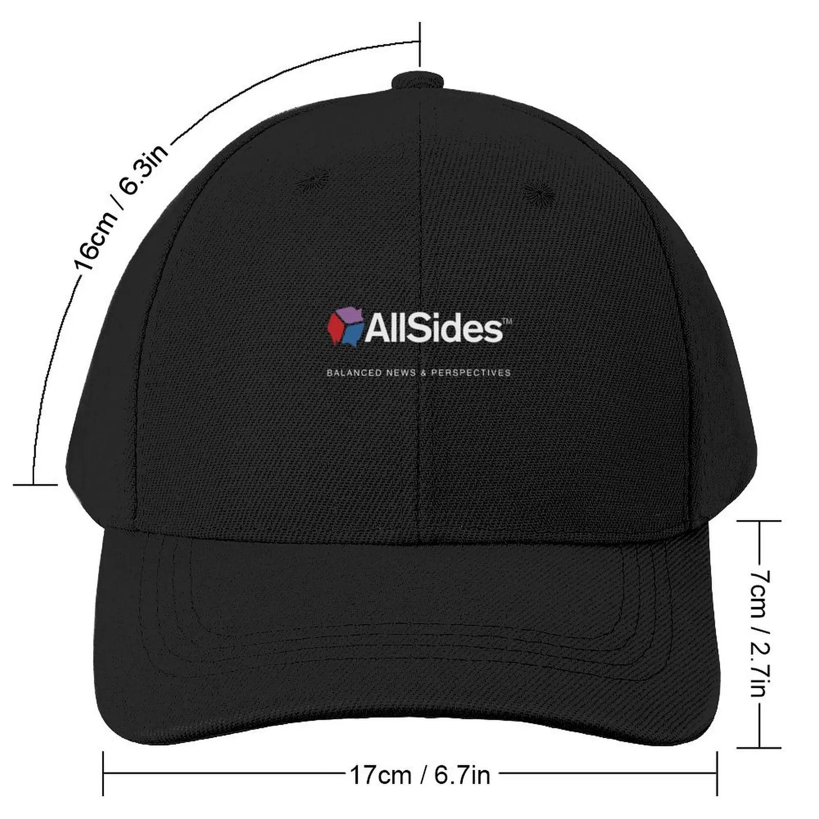 AllSides Balanced News and Perspectives Baseball Cap derby hat hard hat Anime Gentleman Hat Women Caps Men's