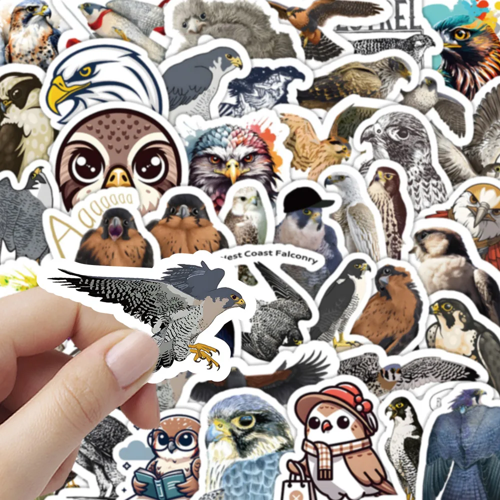 10/60PCS Cartoon Tier Coole Falconry Persönlichkeit Spaß Dekorative Aufkleber Doodle Wasserdichte Aufkleber für Skateboard Motorrad
