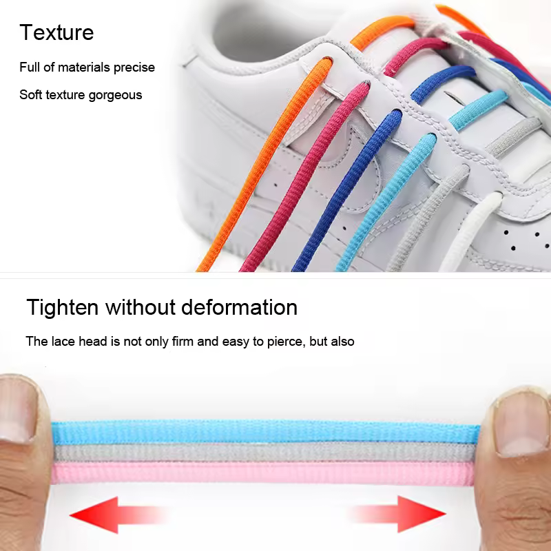 Oval Sneakers Shoe Laces Semicircle Sports Shoelaces Classic Round Shoelace Adult Unisex Woven Casual Boots Laces Shoestrings - Image 3