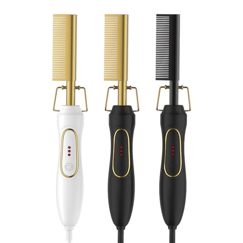 أفضل بائع فرشاة شعر احترافية مخصصة بعلامة خاصة مشط ساخن حديد سريع مكواة فرد الشعر فرشاة كهربائية مشط ساخن كهربائي