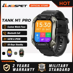 KOSPET TANK M1 PRO Smart Watch Men Digital Sport Fitness Watches Make Call 5ATM Waterproof Bluetooth Military Smartwatch Women