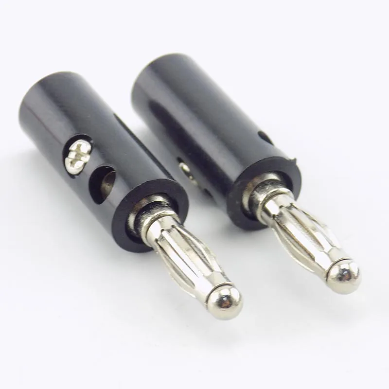 1/10pcs 4mm Banana Plate Plugs Connectors Red and Black Solderless For Audio Speaker Video Musical DIY adapter H10