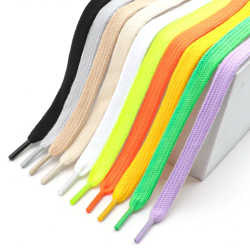 Flat 8mm Classic Shoelaces for Sneakers Colored Shoe Laces Skates Sport Shoes Boots Shoelace Accessories for AF1 Woman Man New