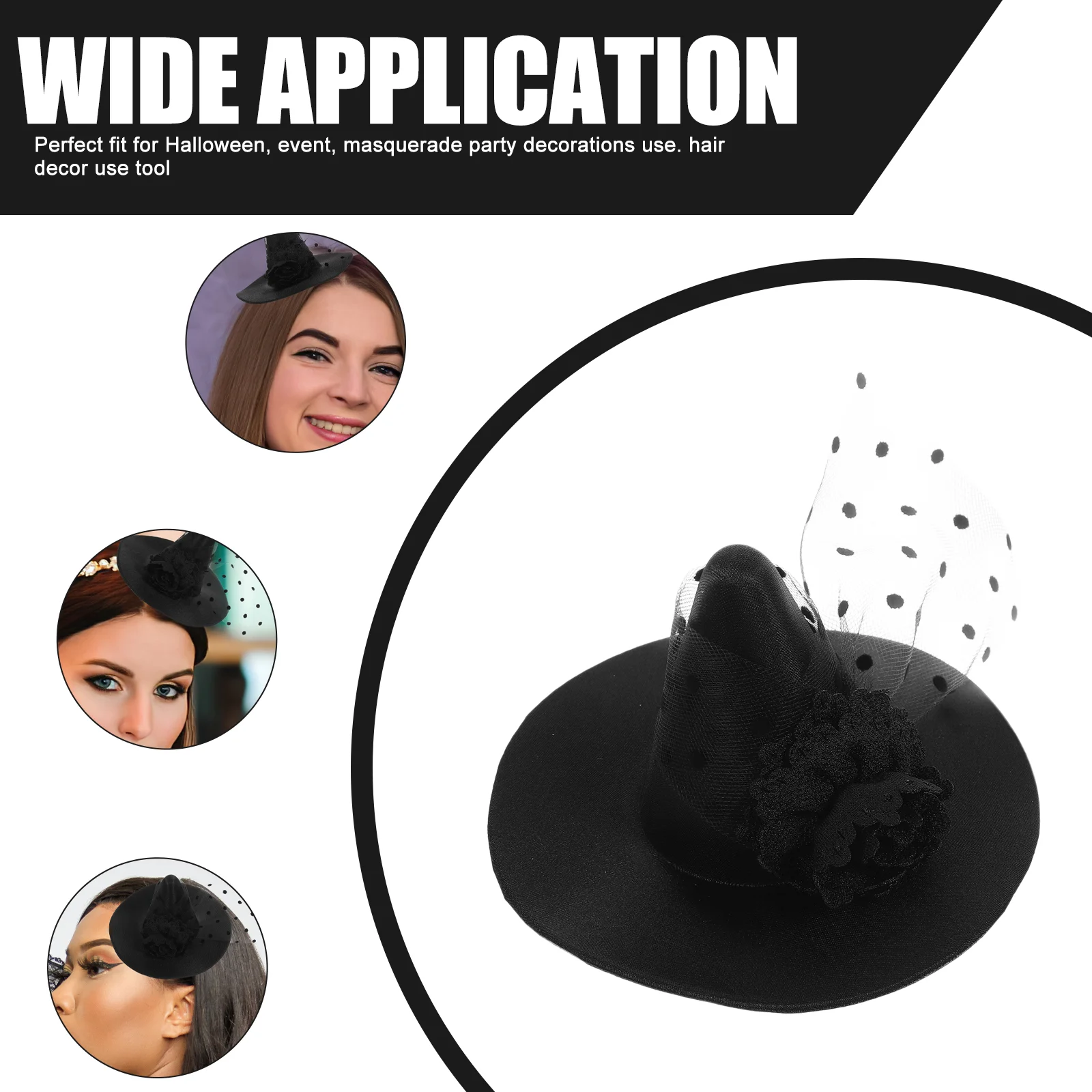 Cappello da strega in miniatura Piccolo mago cosplay Festa di Halloween in maschera Piatti Ramekin con coperchi