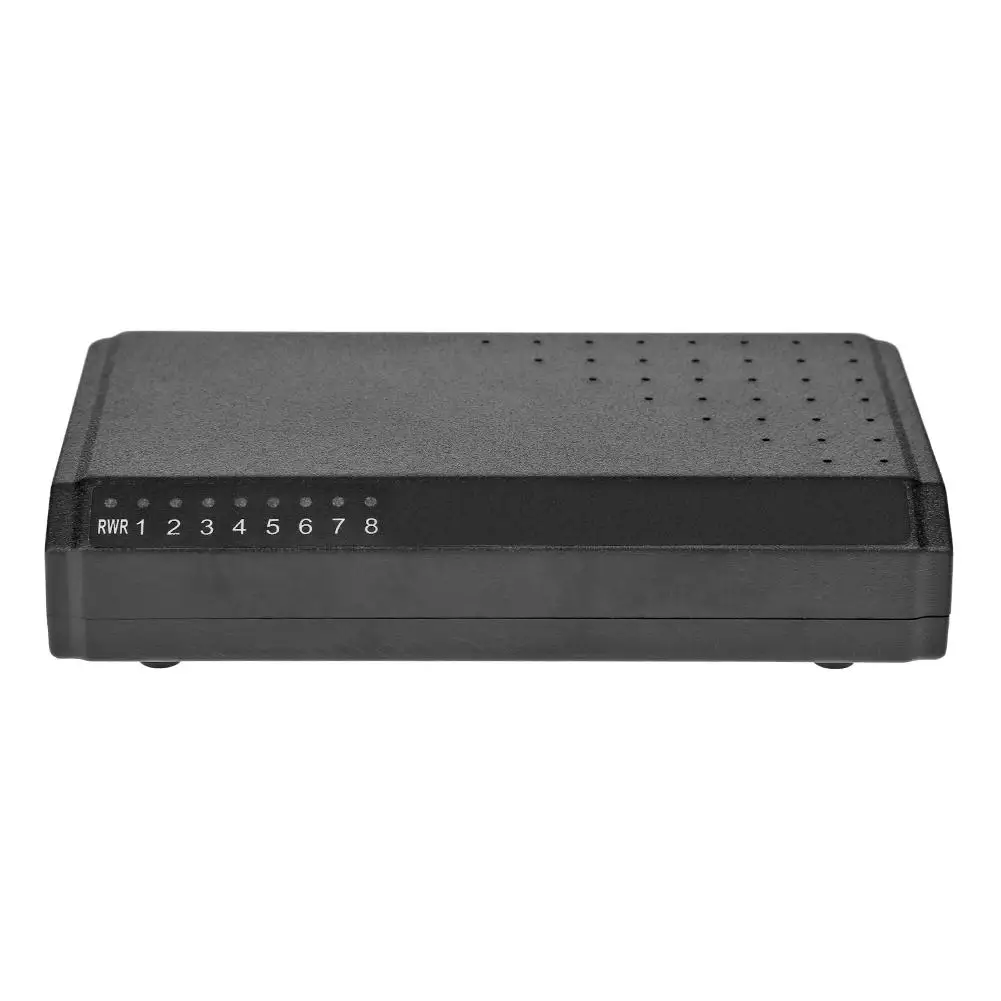 Iniettore switch POE 8 porte 6 + 2 Power over RJ45 Ethernet senza adattatore di alimentazione Sistema di rete familiare 10/100M per fotocamere