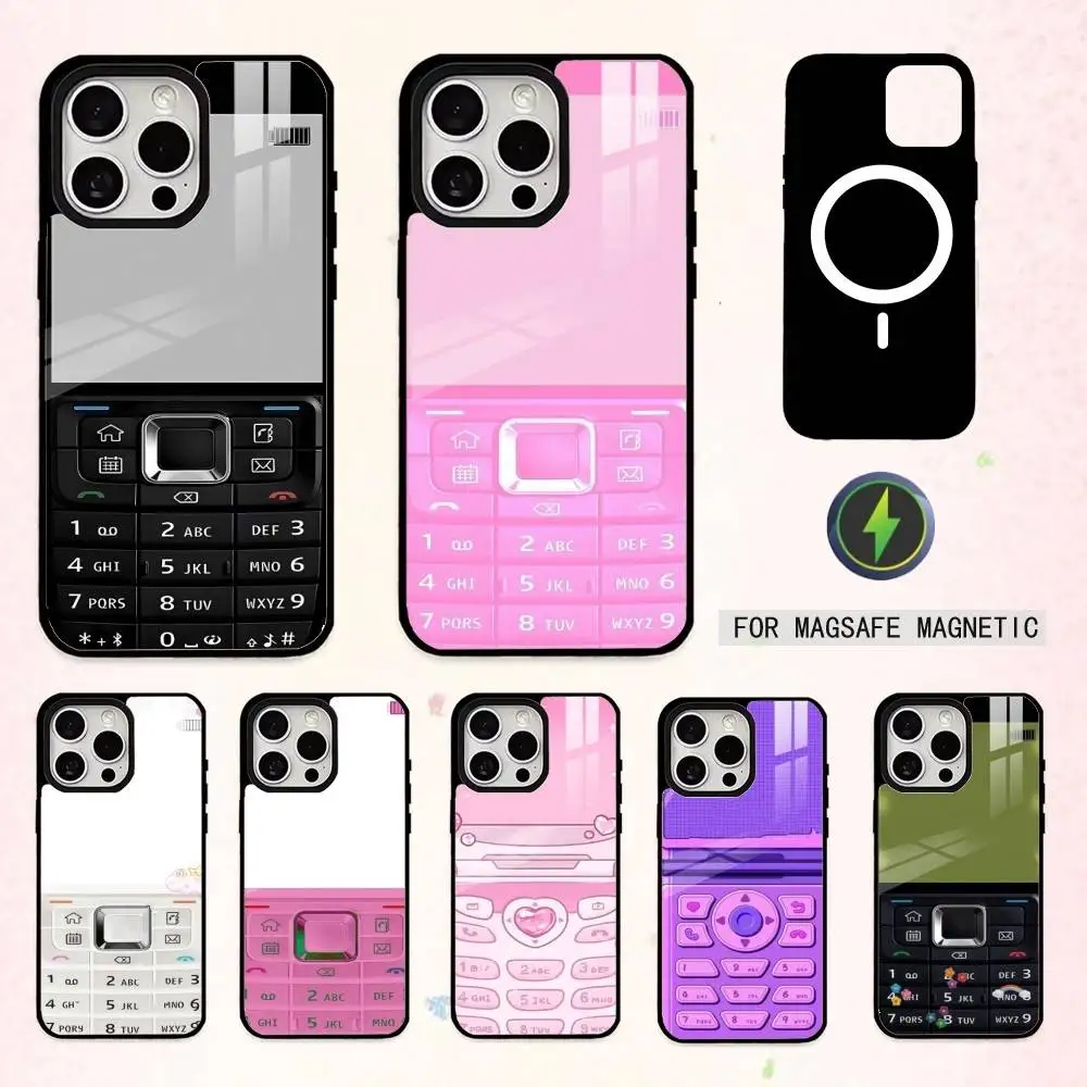 

Nostalgic-Style Sweet Cool Phone Phone Case For iPhone17,16,15,14,13,12,11 Plus,Pro Max Magnetic For Magsafe Wireless Charging