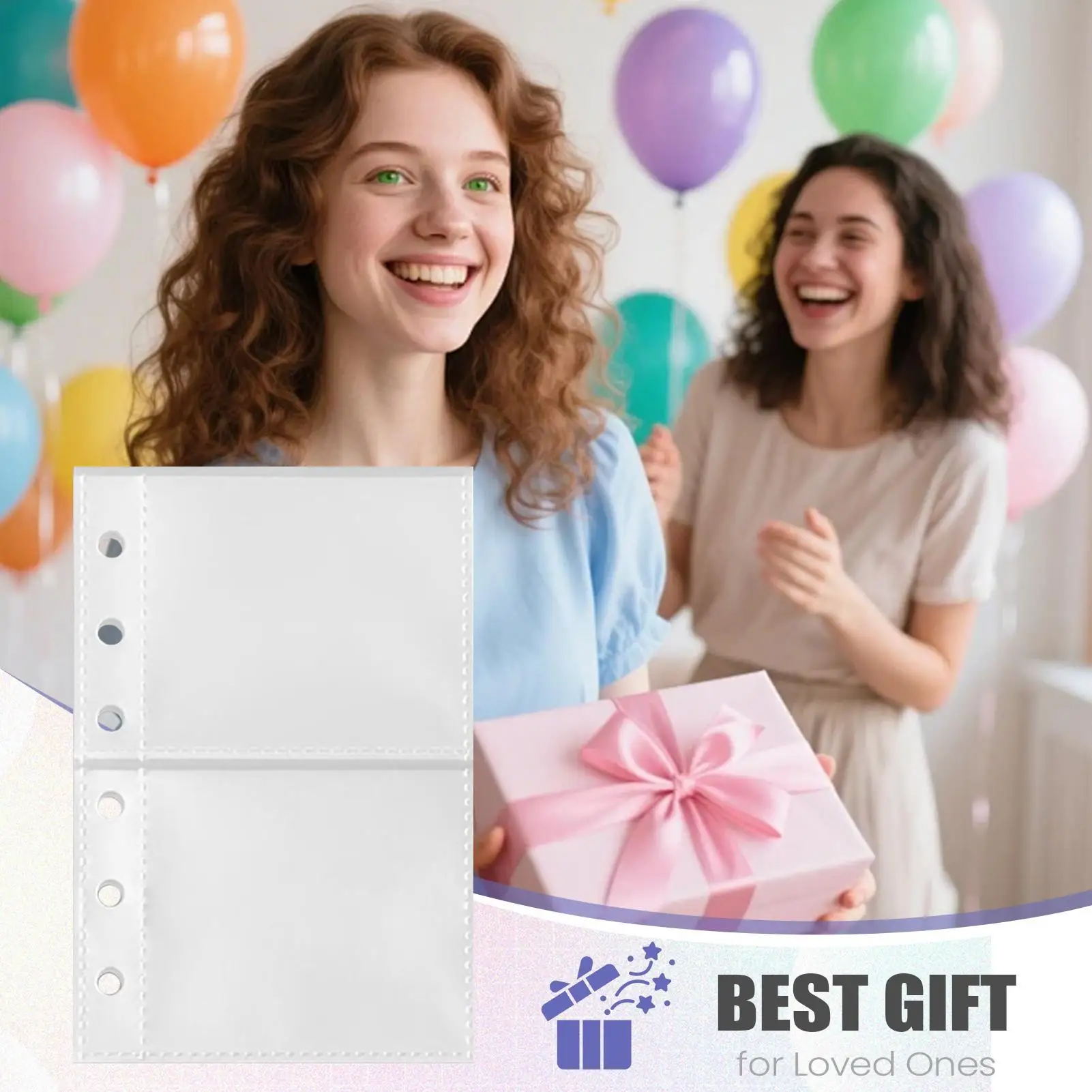 

Прозрачные карманы для папок, 10 шт., органайзер, карманы с защитой от потери для папок с 6 кольцами для папок-фактур, налоговых документов, домашних заданий, проектов, отчетов