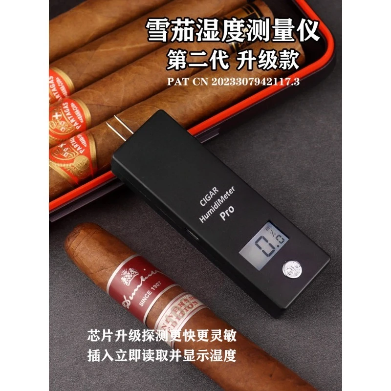 Probe‑Type Cigar Humidity Tester, Internal Humidity Testing Tool, Humidity Meter for Cigar Maintenance