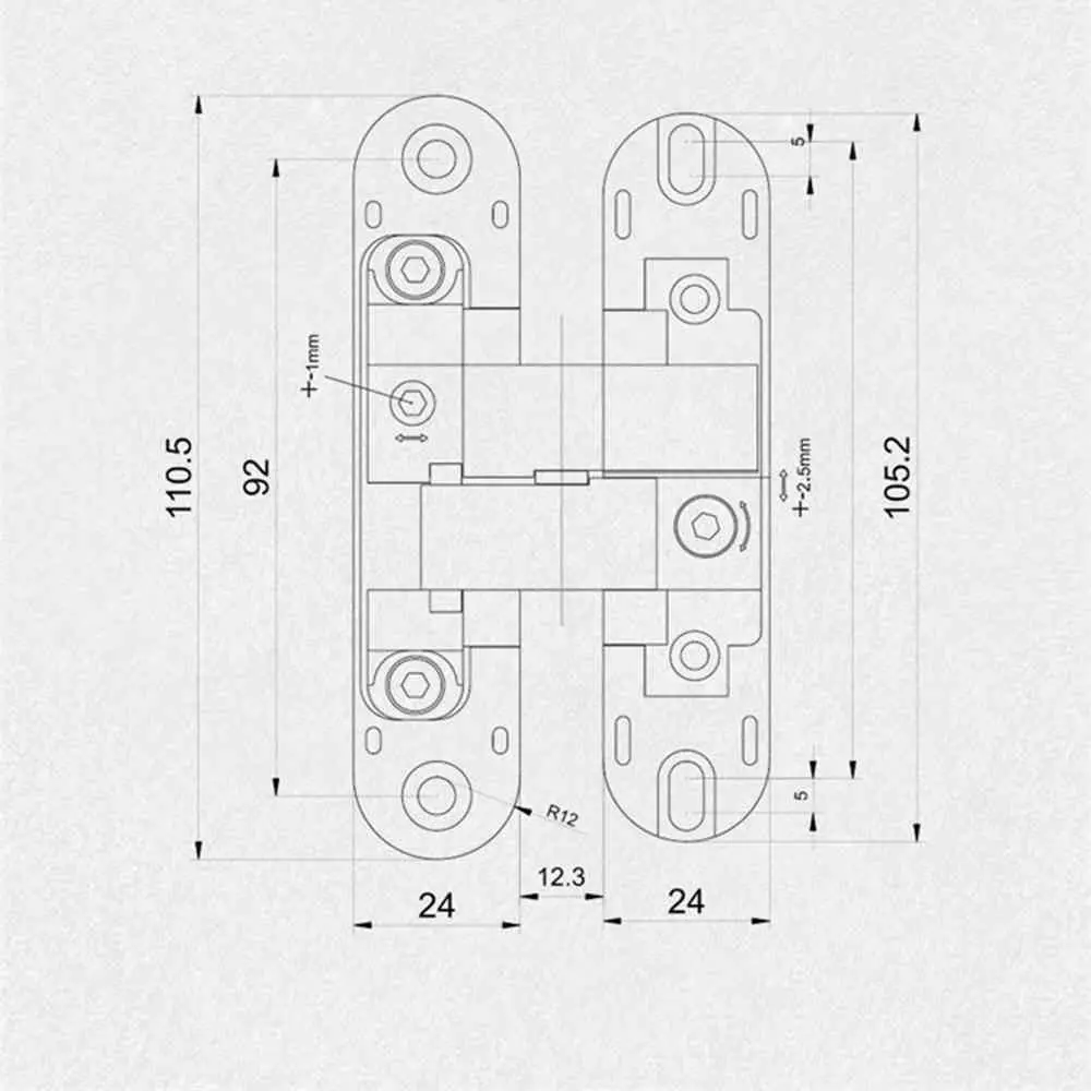 Loop Invisible Concealed Furniture Supplies  Hinges Window Accessories Cross Door Hinge