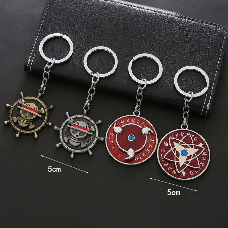 Anime Schlüsselanhänger Drehbares Kaleidoskop Sharingan Anhänger Anime-Serie Schlüsselring Kreativer Magma-Stil Auto-Schlüssel Taschen-Accessoire Geschenk