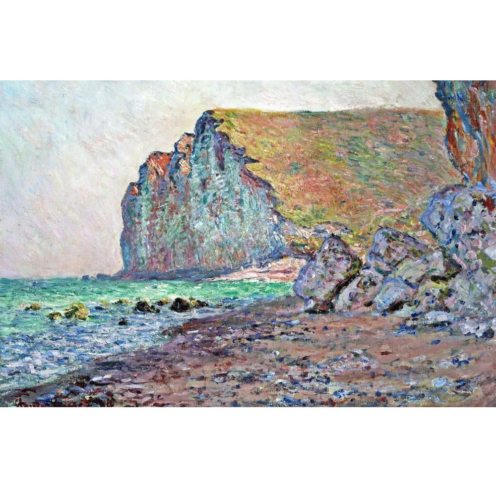 

Claude Monet painting,Cliffs of Les Petites-Dalles,Hand painted landscape painting on canvas,Oil paintings wall decor modern art