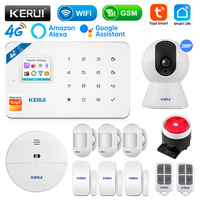 KERUI W184 GSM 4G WIFI Security Protection Tuya APP Smart Home Alarms  Anti Theft Security Alarm System Home Package 6 Languages