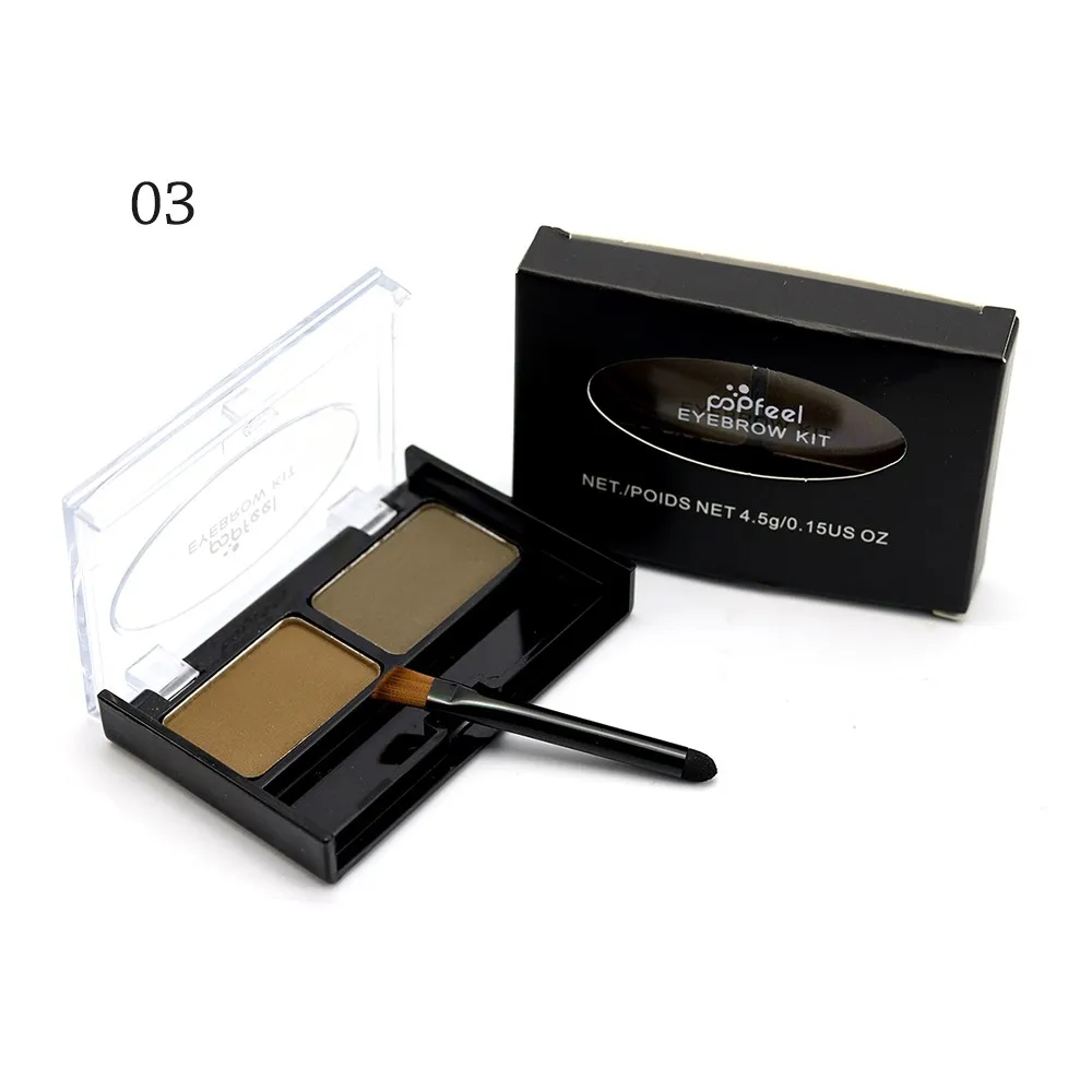 New Waterproof Eyebrow Powder For Women Eyeshadow Eye Brow With Brush 2 Color Eyebrow Cake Makeup Palette MF-1# Makeup Set Kit