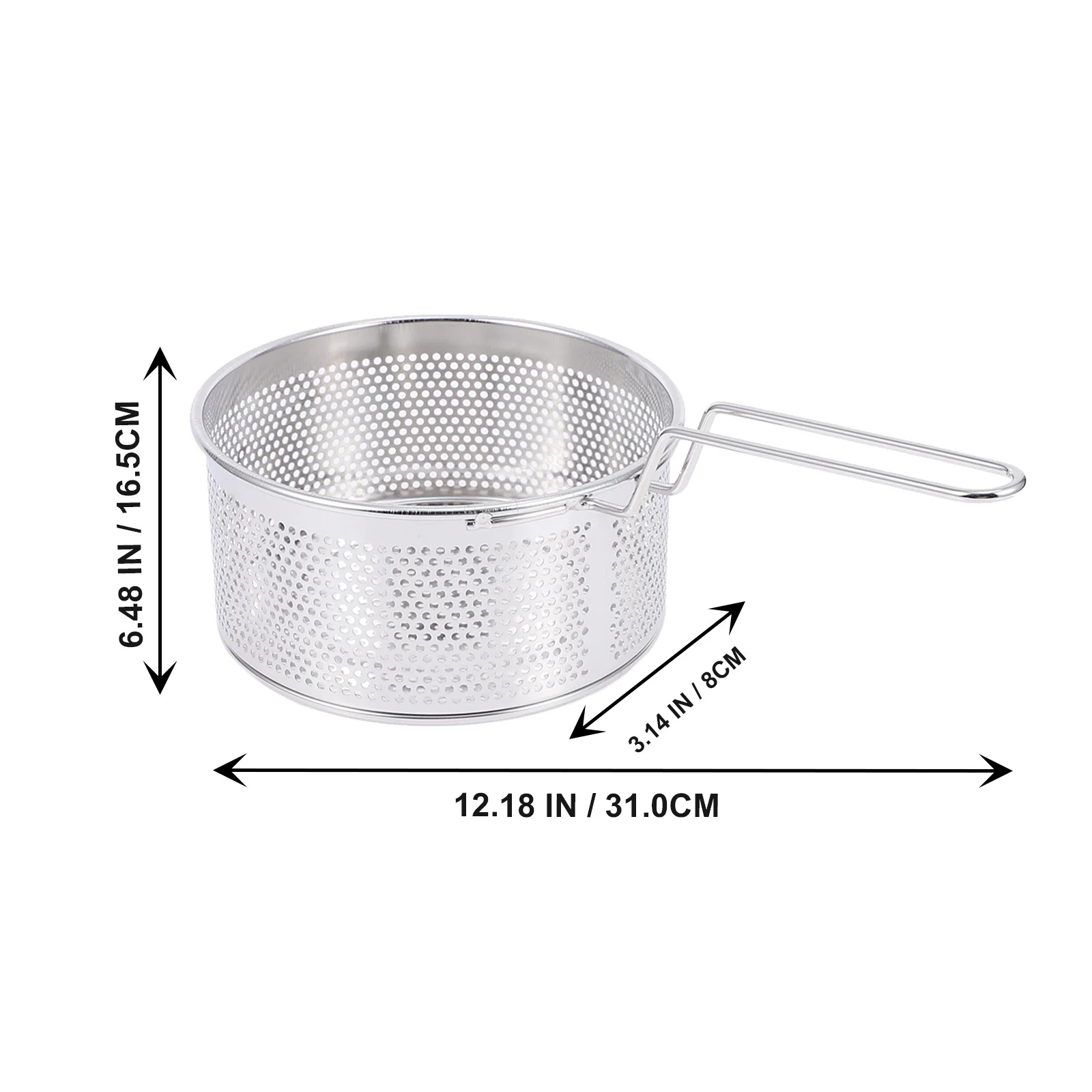

1Pcs Oil Grid Strainer Spoon Stainless Steel Frying Basket High Temperature Resistant Mesh Colander Cooking Tool Noodle