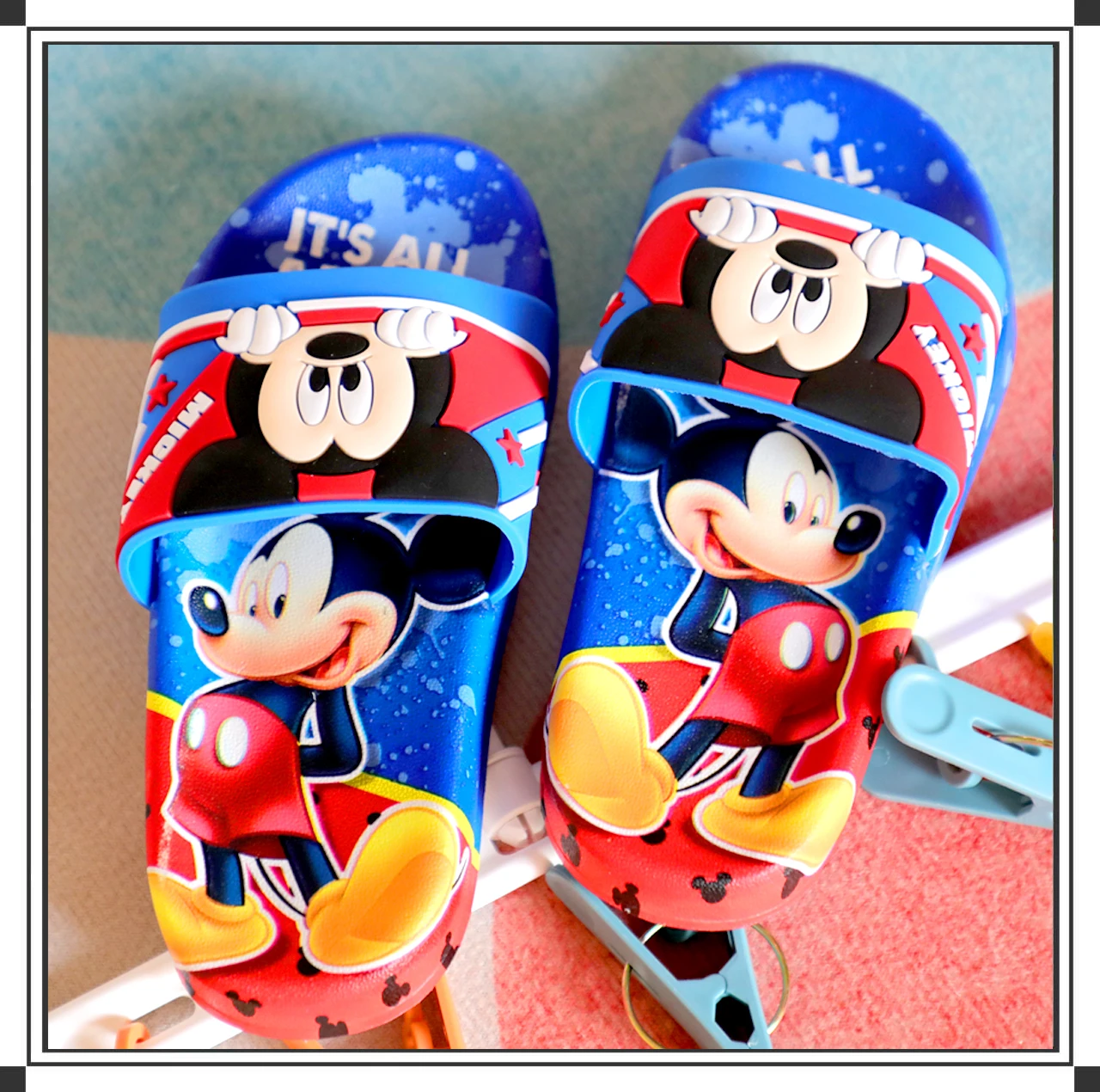 1Pair New Summer Children Sandals Kids Mickey Mouse Cartoon Toddler Boys Soft Sole Shoes Boy Anti-Slip Slippers